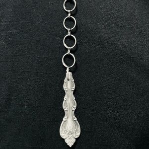 Antique Sterling Silver spool handle Necklace